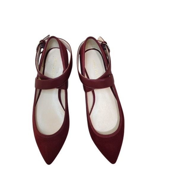 Nine West Burgundy Ballet Flats Size 6M | Fall Capsule | Under $40 - Picture 4 of 7